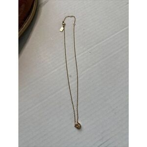 Authentic Gold Coach Necklace 16 Inch Faux Stone in Middle